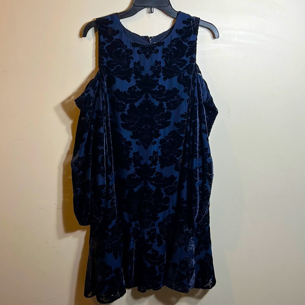 Eliza j wedding guest dress, cold shoulder.